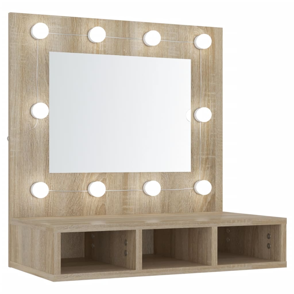 Spiegelkast met LED-verlichting 60x31,5x62 cm