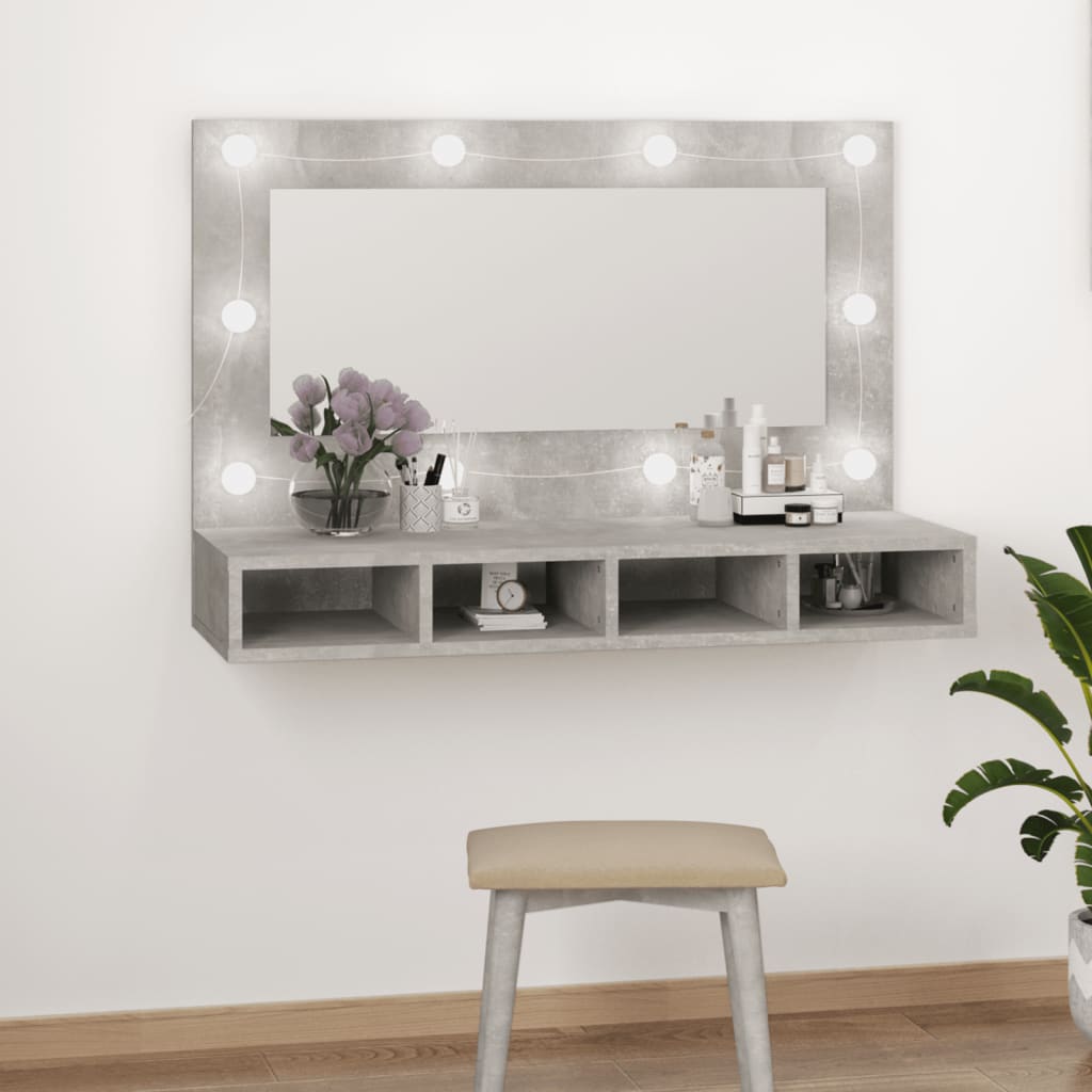 Spiegelkast met LED-verlichting 90x31,5x62 cm