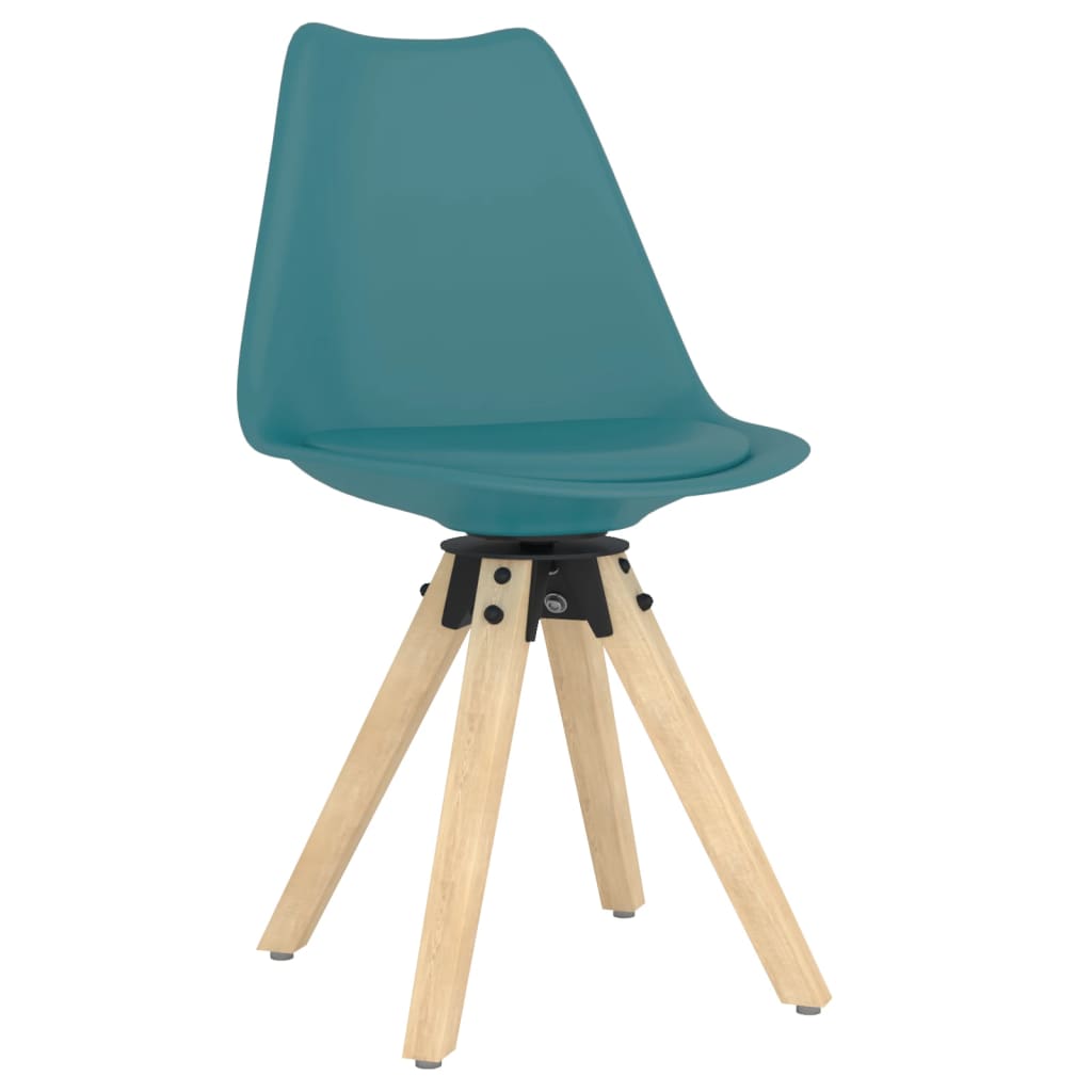 Eetkamerstoelen draaibaar 4 st PP turquoise