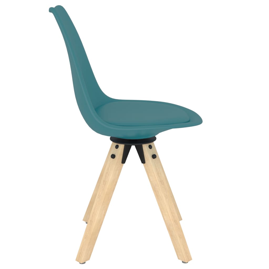 Eetkamerstoelen draaibaar 4 st PP turquoise