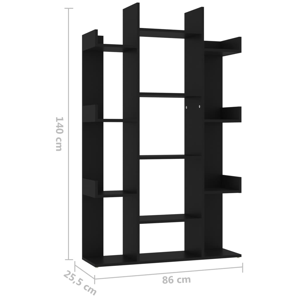 Boekenkast 86x25,5x140 cm bewerkt hout