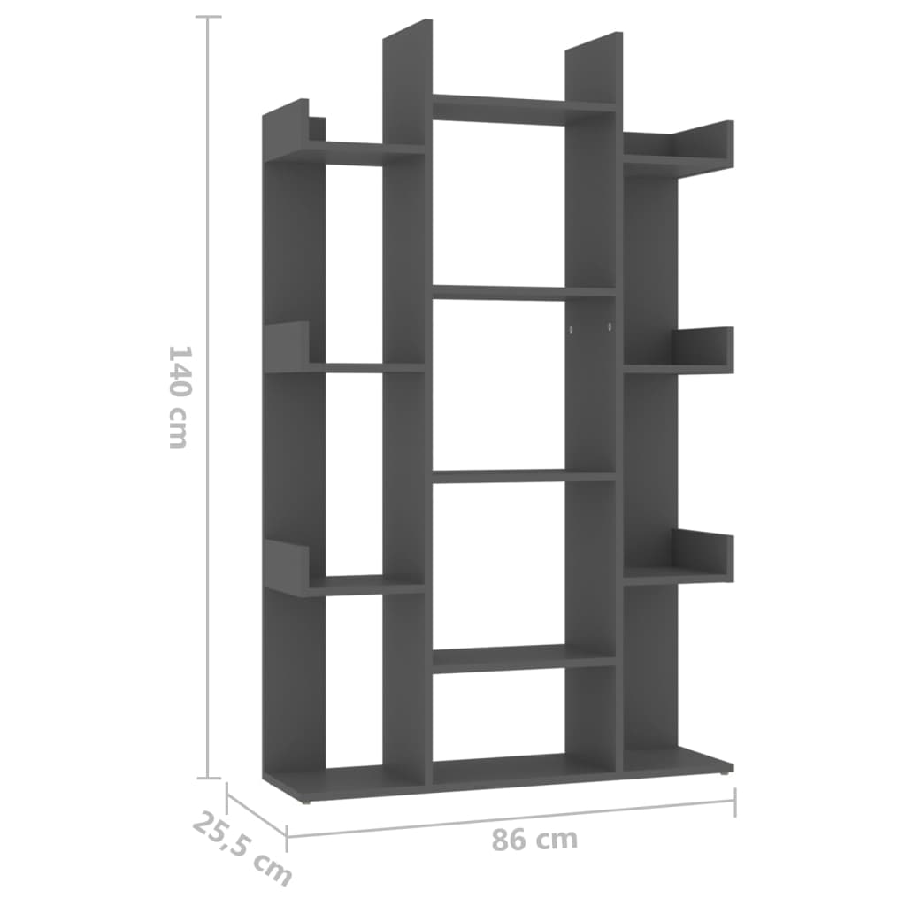 Boekenkast 86x25,5x140 cm bewerkt hout