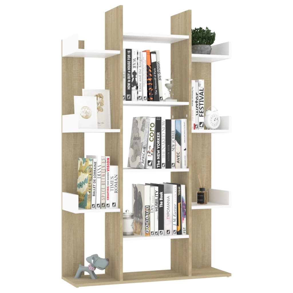 Boekenkast 86x25,5x140 cm bewerkt hout