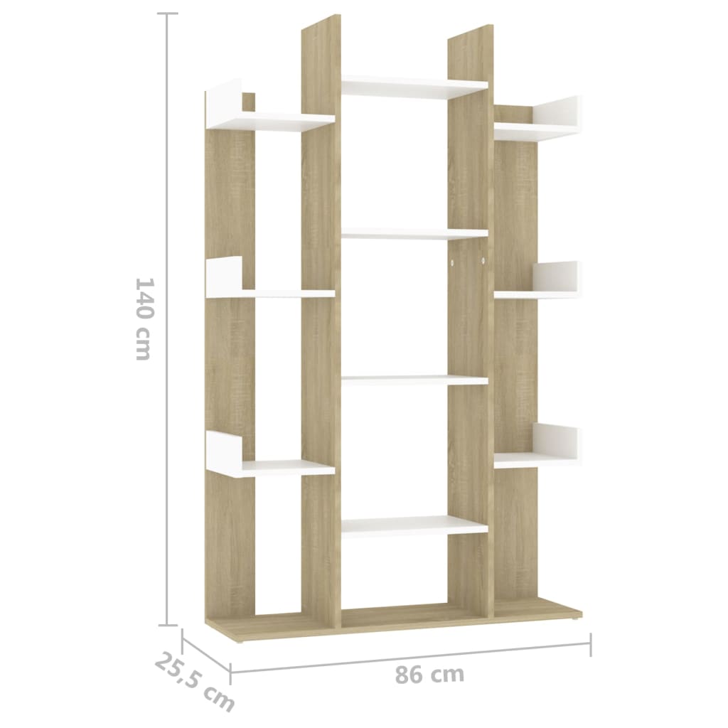 Boekenkast 86x25,5x140 cm bewerkt hout