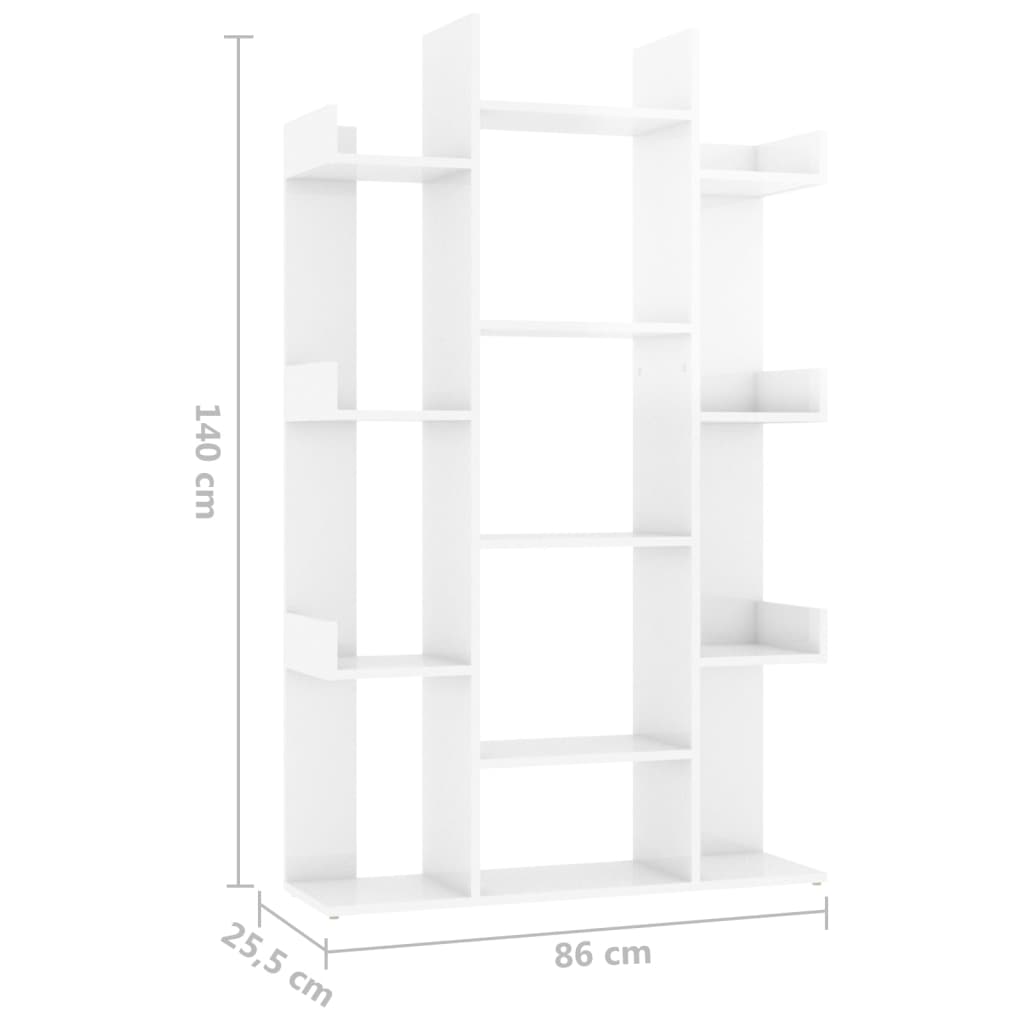 Boekenkast 86x25,5x140 cm bewerkt hout