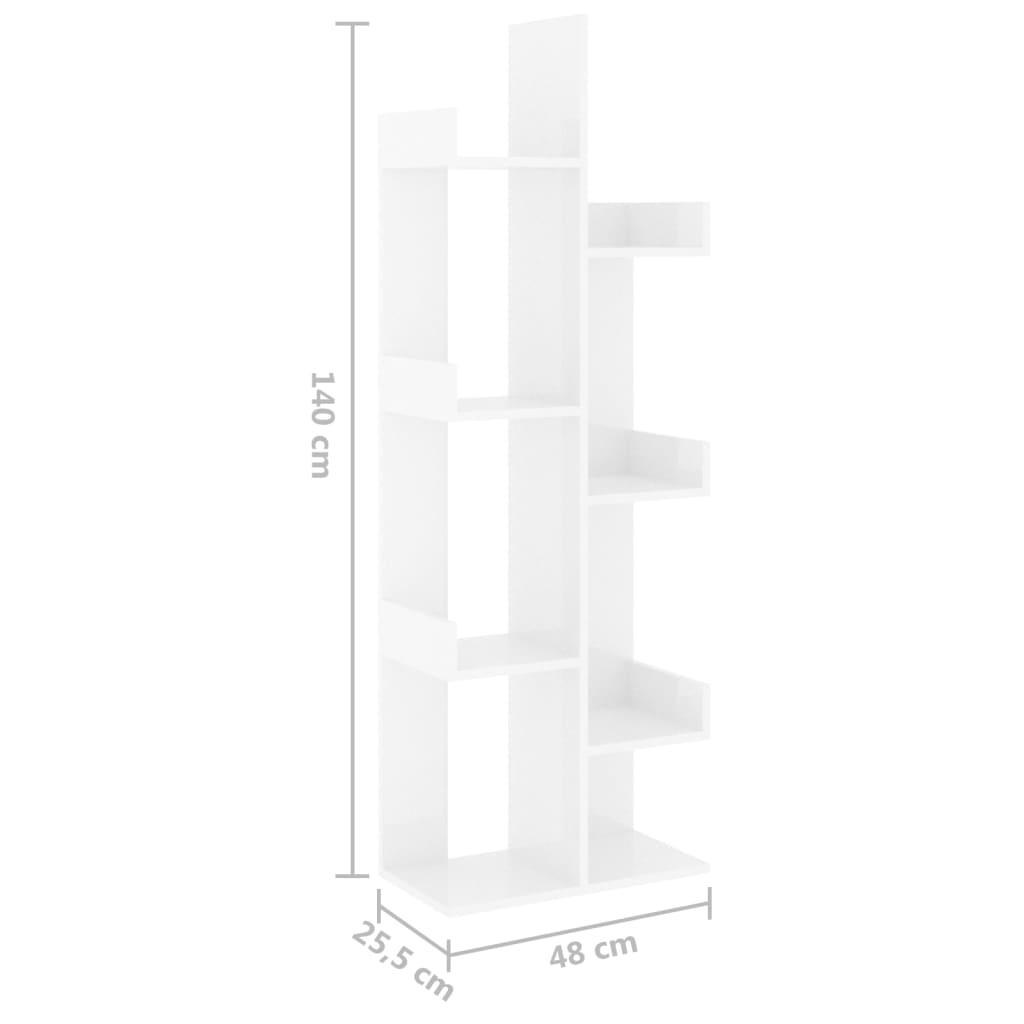 Boekenkast 48x25,5x140 cm bewerkt hout