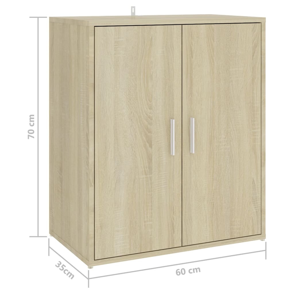 Schoenenkast 60x35x70 cm bewerkt hout eikenkleurig