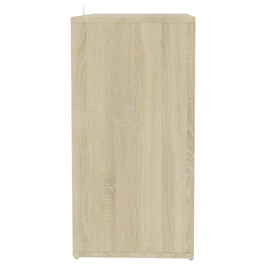 Schoenenkast 60x35x70 cm bewerkt hout eikenkleurig