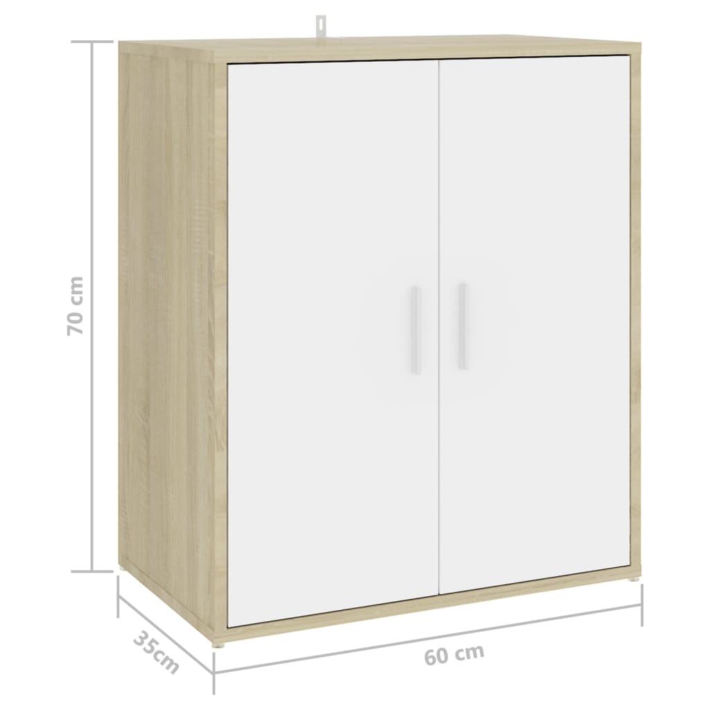 Schoenenkast 60x35x70 cm bewerkt hout eikenkleurig