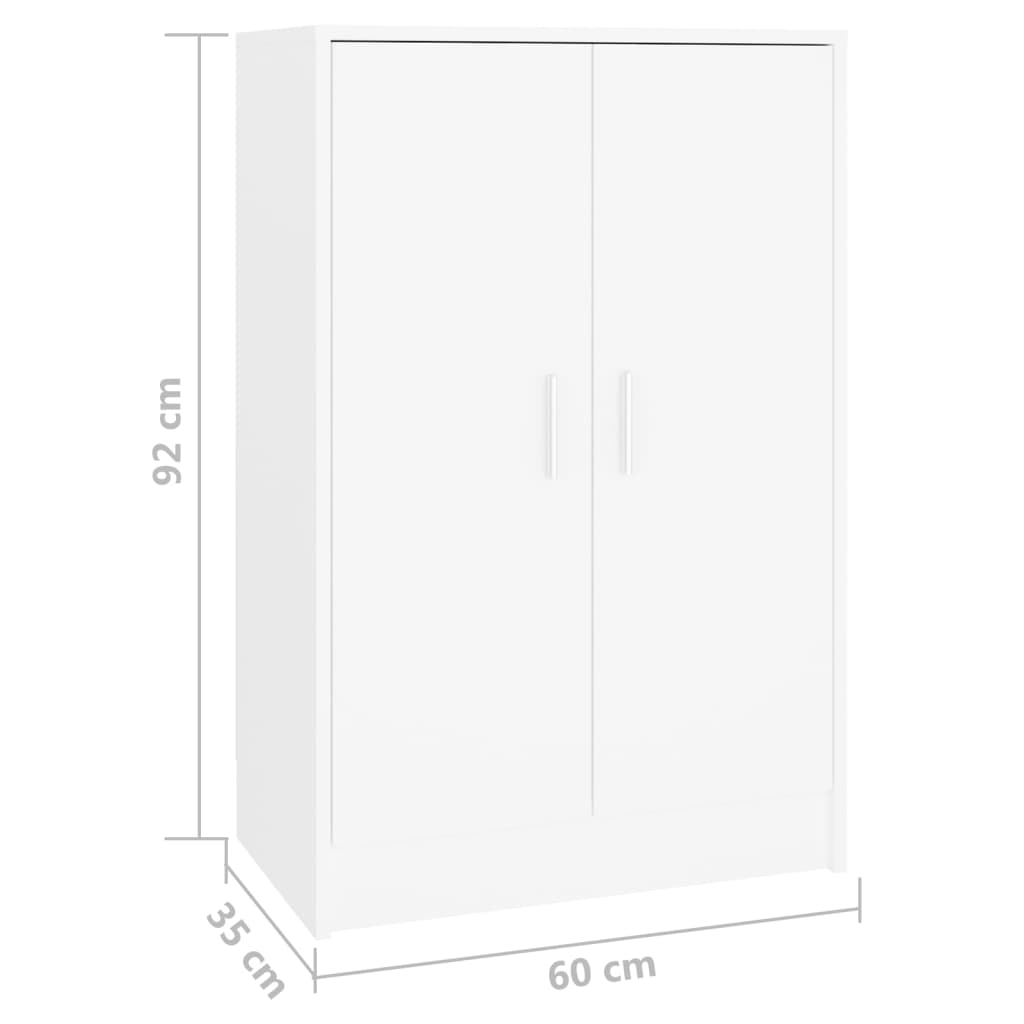 Schoenenkast 60x35x92 cm bewerkt hout eikenkleurig