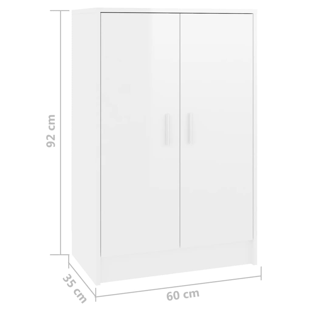 Schoenenkast 60x35x92 cm bewerkt hout eikenkleurig