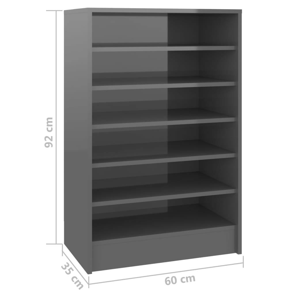 Schoenenkast 60x35x92 cm bewerkt hout