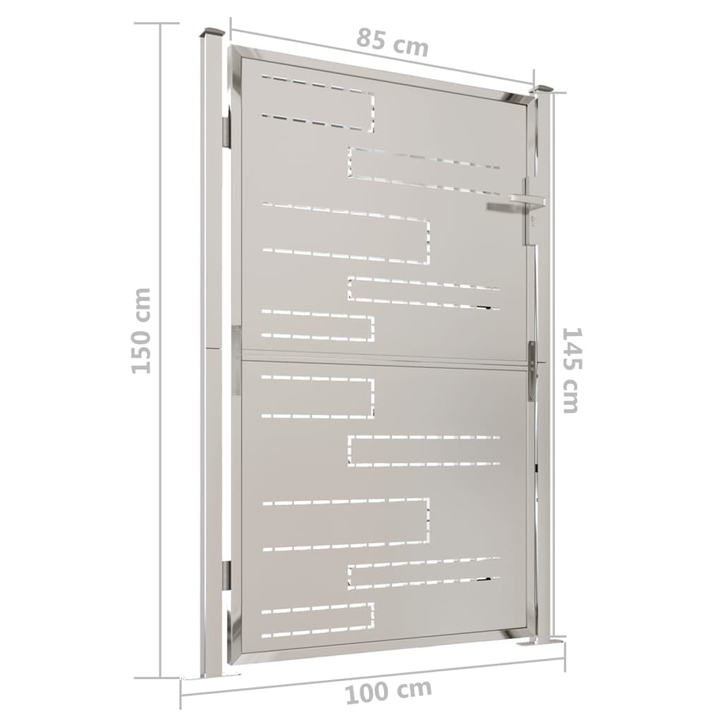 Tuinpoort 100x150 cm roestvrij staal