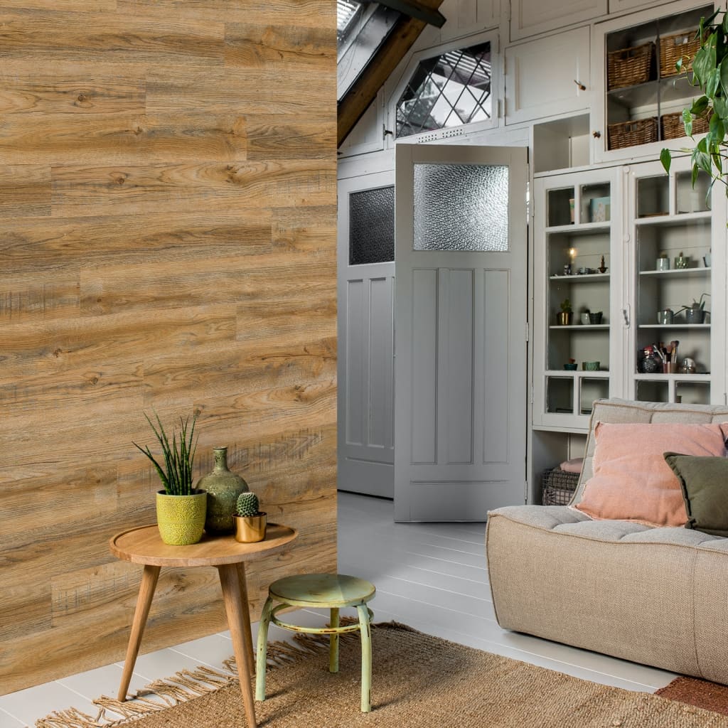 WallArt Planken hout-look schuurhout eiken