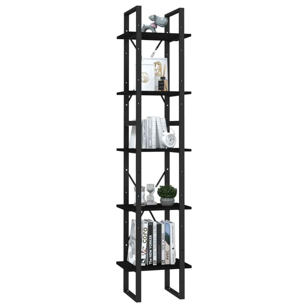 Boekenkast met 5 schappen 80x30x175 cm grenenhout