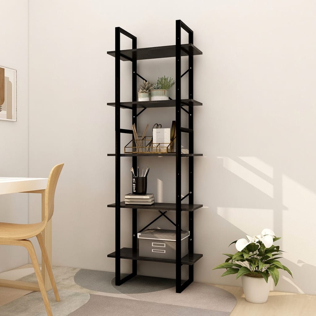 Boekenkast met 5 schappen 80x30x175 cm grenenhout