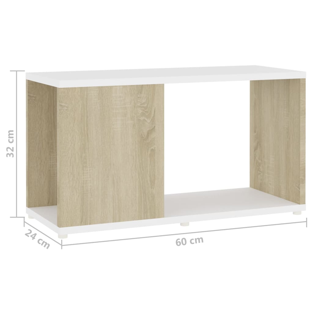 Tv-meubel 60x24x32 cm bewerkt hout eikenkleurig