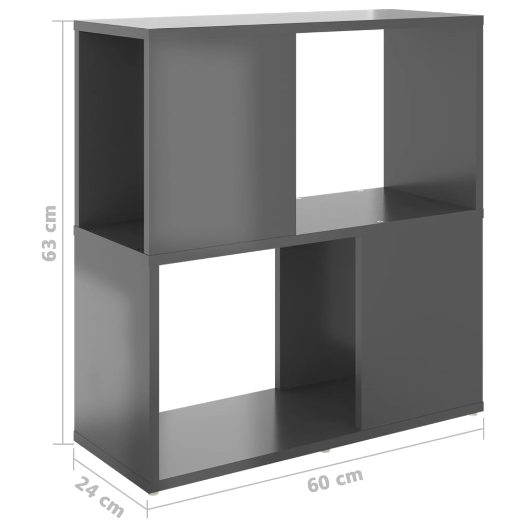 Boekenkast 60x24x63 cm bewerkt hout