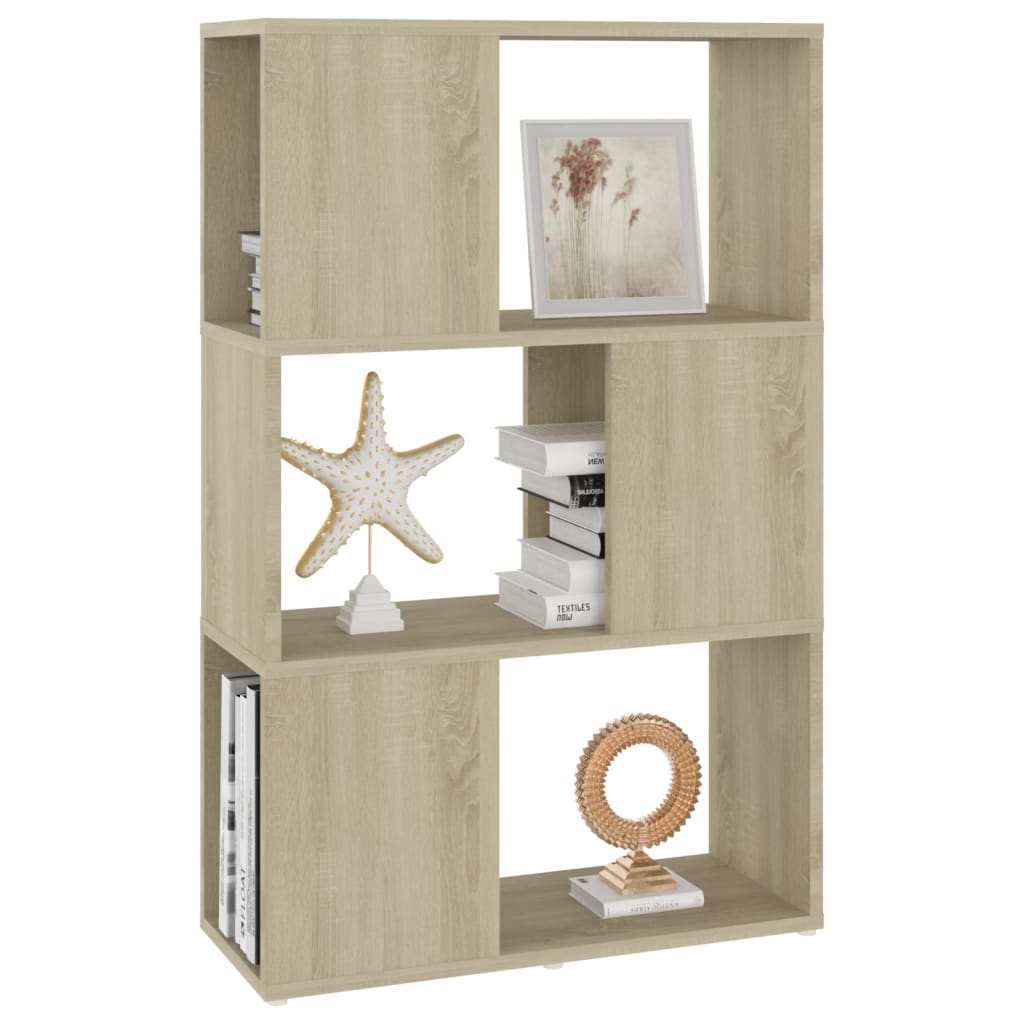 Boekenkast/kamerscherm 60x24x94 cm bewerkt hout hoogglans grijs