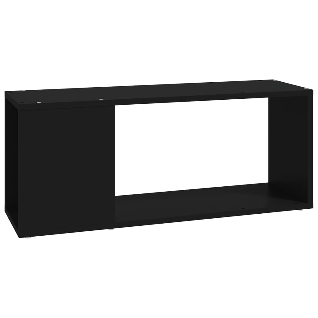 Tv-meubel 80x24x32 cm bewerkt hout zwart