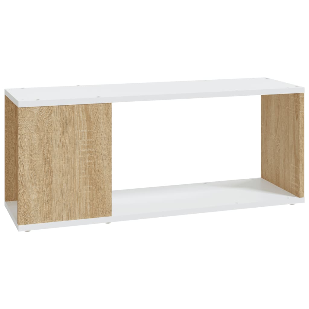 Tv-meubel 80x24x32 cm bewerkt hout zwart