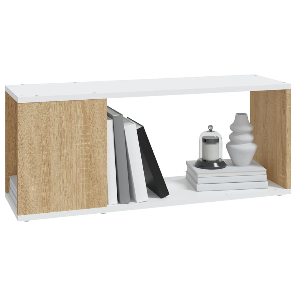 Tv-meubel 80x24x32 cm bewerkt hout zwart