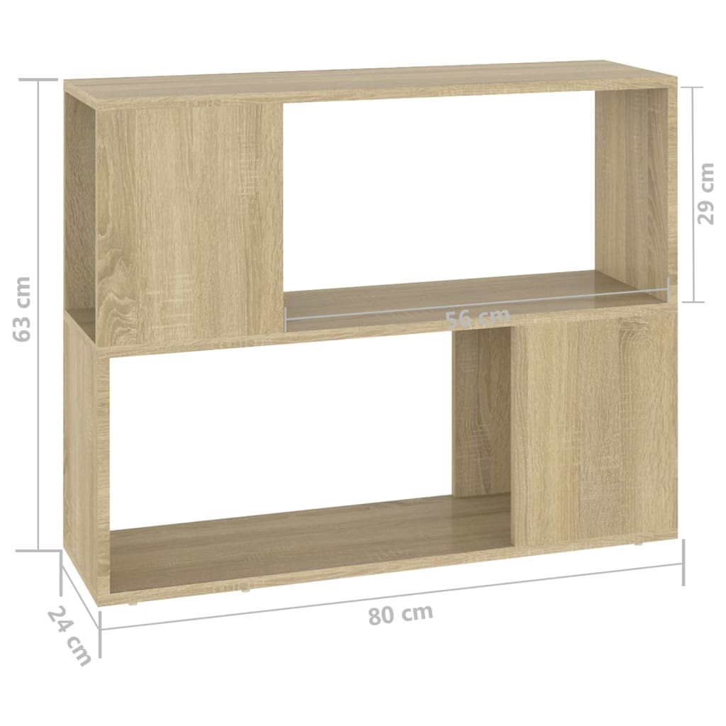 Tv-meubel 80x24x63 cm bewerkt hout