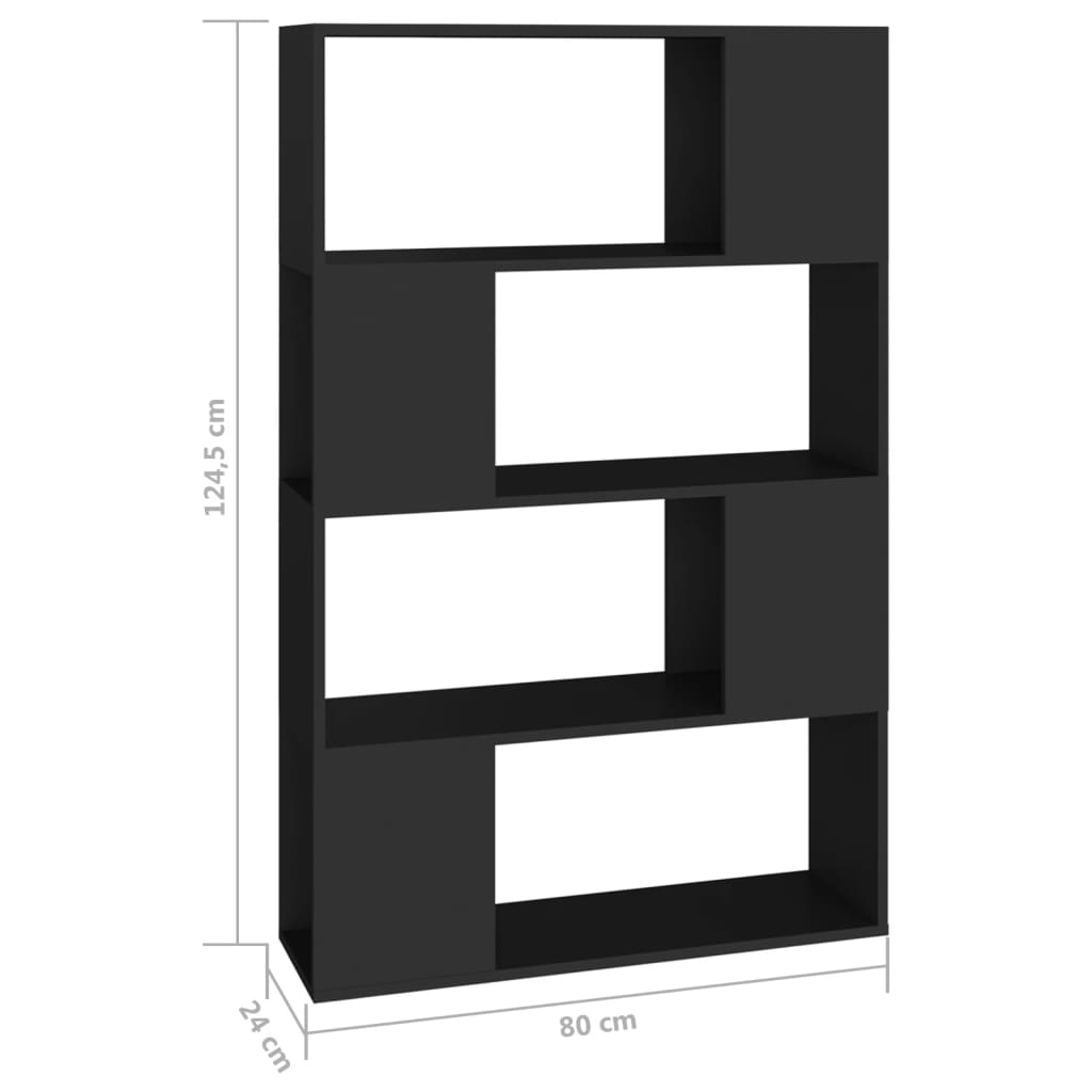 Boekenkast/kamerscherm 80x24x124,5 cm