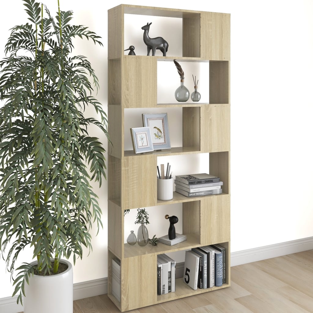 Boekenkast/kamerscherm 80x24x186 cm hout