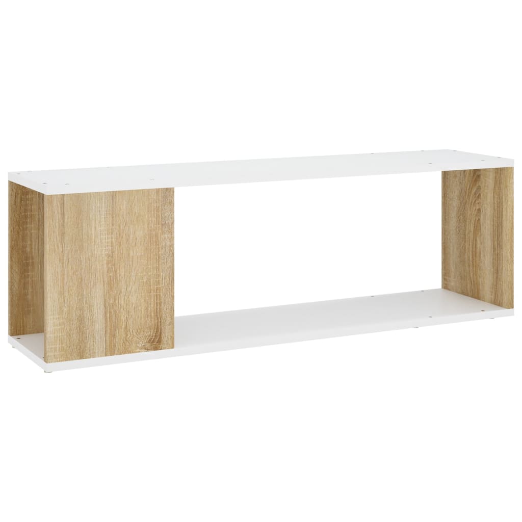 Tv-meubel 100x24x32 cm bewerkt hout eikenkleurig