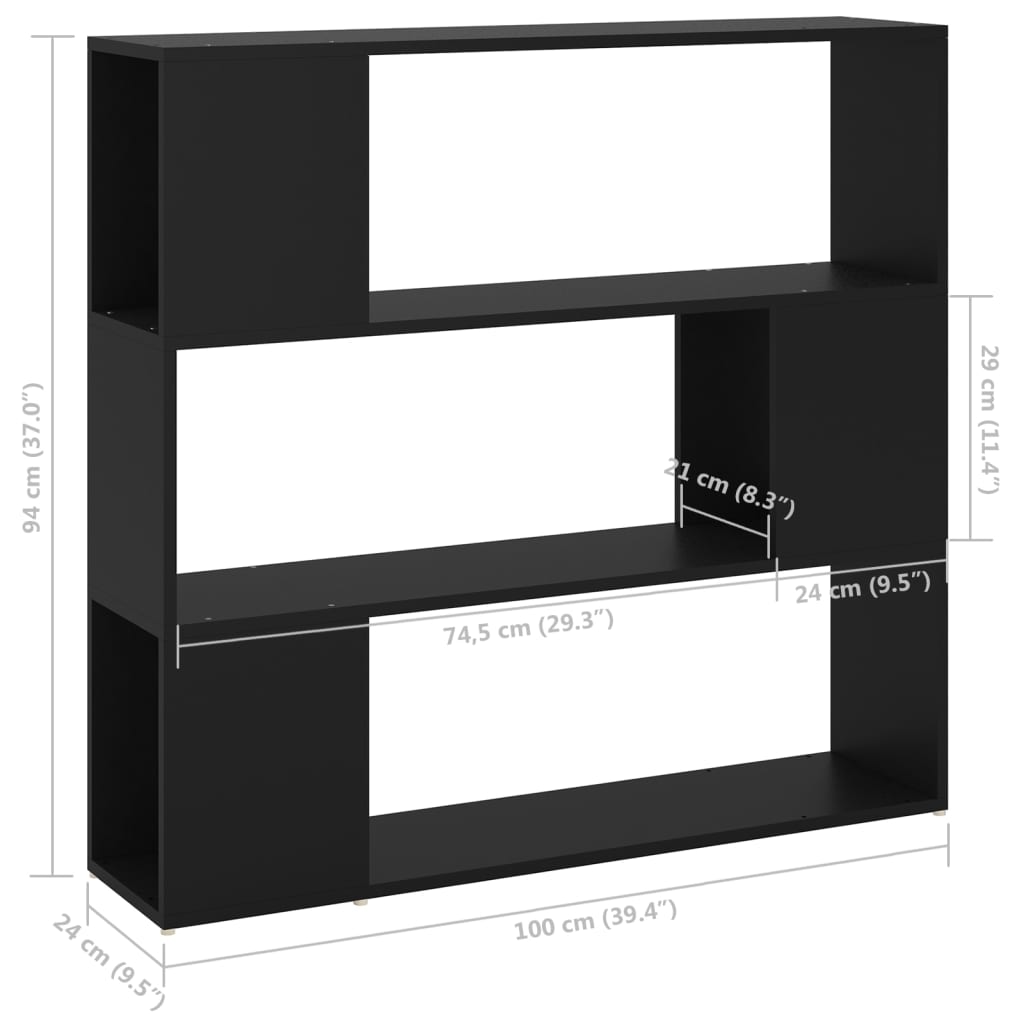 Boekenkast/kamerscherm 100x24x94 cm