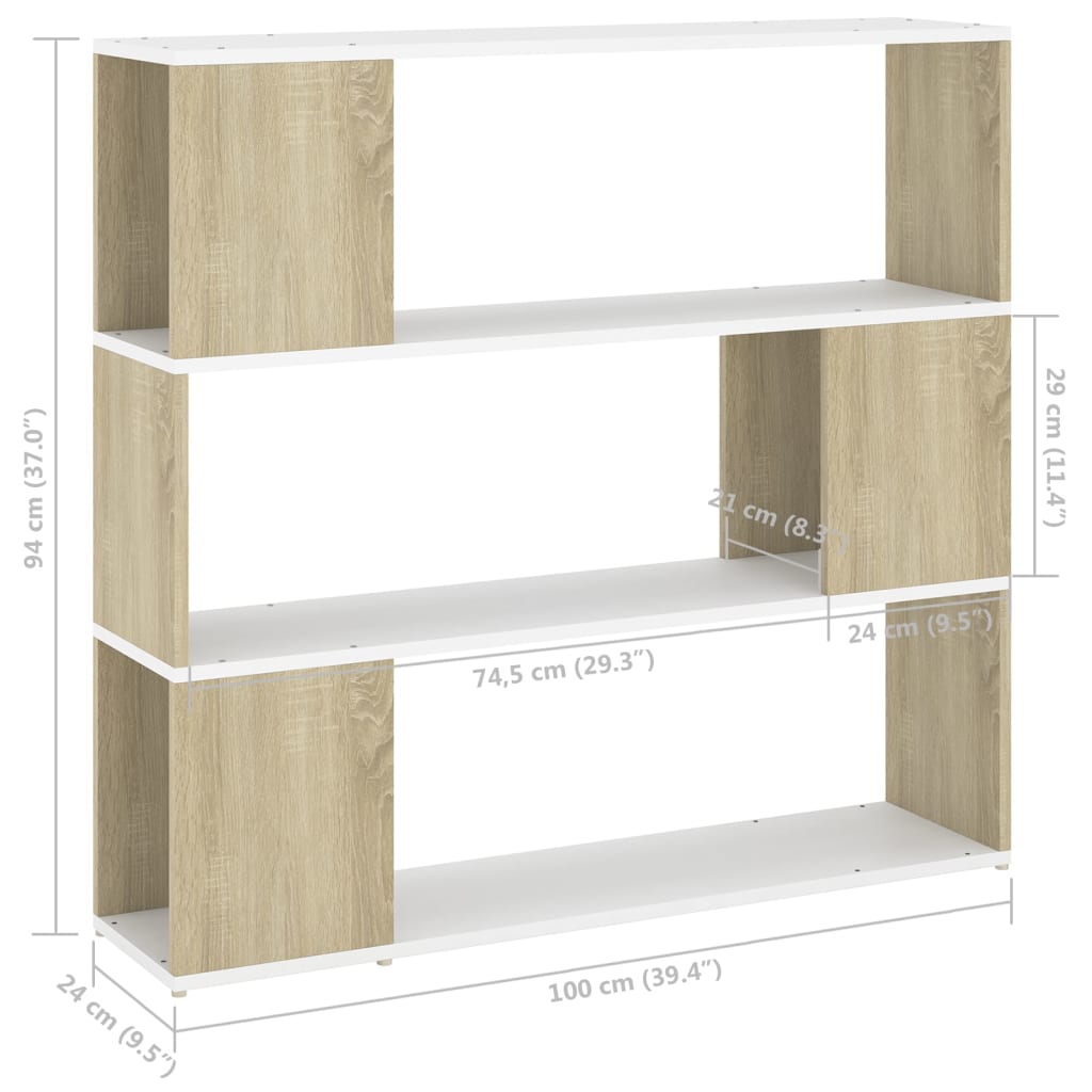 Boekenkast/kamerscherm 100x24x94 cm