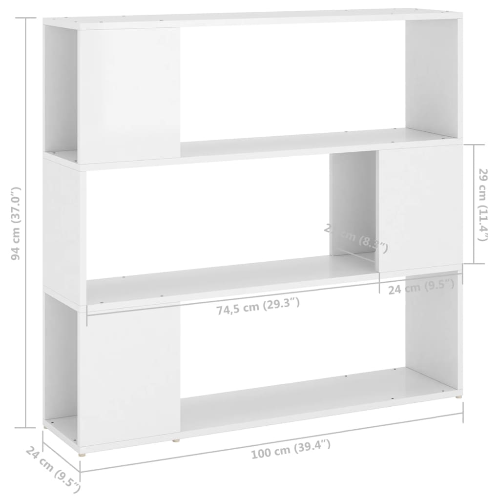 Boekenkast/kamerscherm 100x24x94 cm