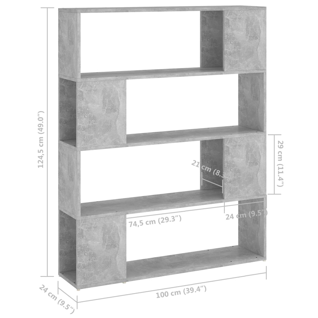 Boekenkast/kamerscherm 100x24x124 cm