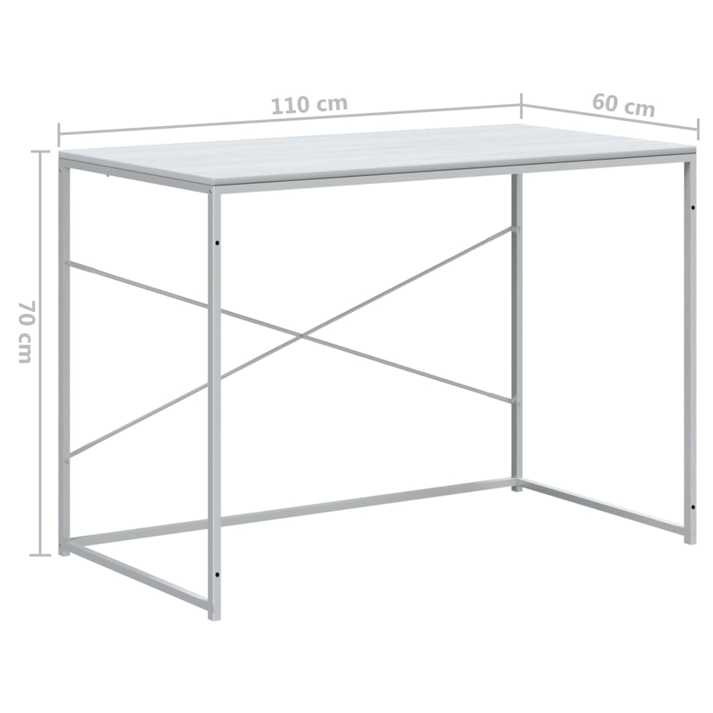 Computerbureau 110x60x70 cm bewerkt hout