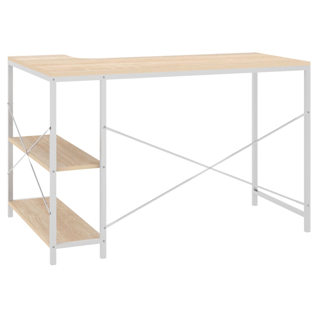 Computerbureau 110x72x70 cm bewerkt hout eikenkleurig