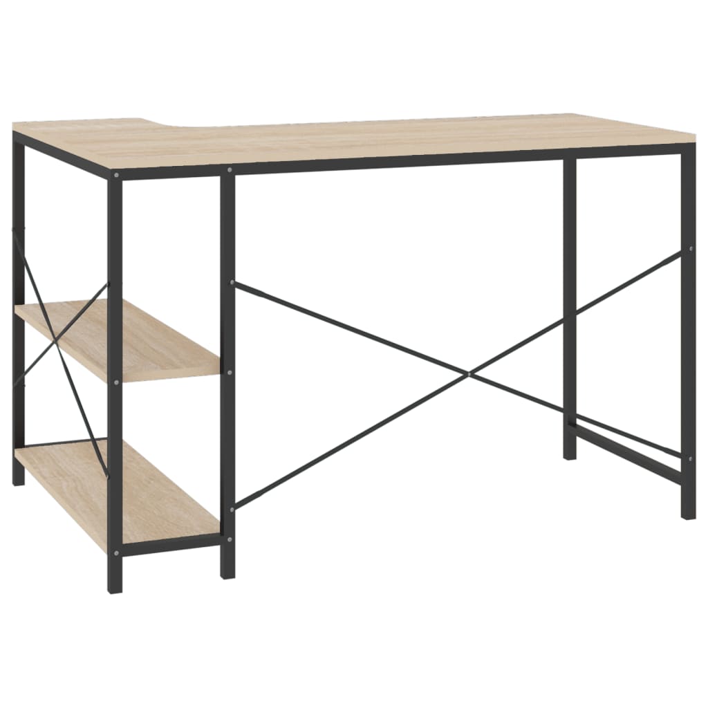 Computerbureau 110x72x70 cm bewerkt hout eikenkleurig