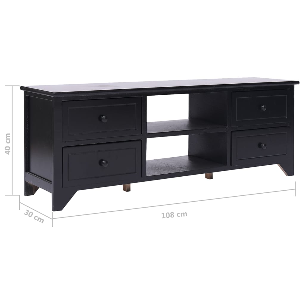 Tv-meubel 108x30x40 cm massief paulowniahout