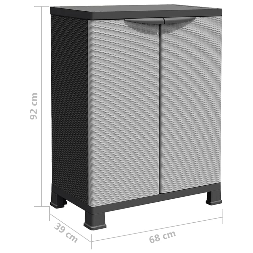 Opbergkast 68x39x92 cm rattan ontwerp