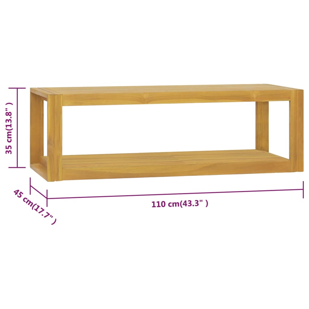 Badkamerwandkast 90x45x35 cm massief teakhout