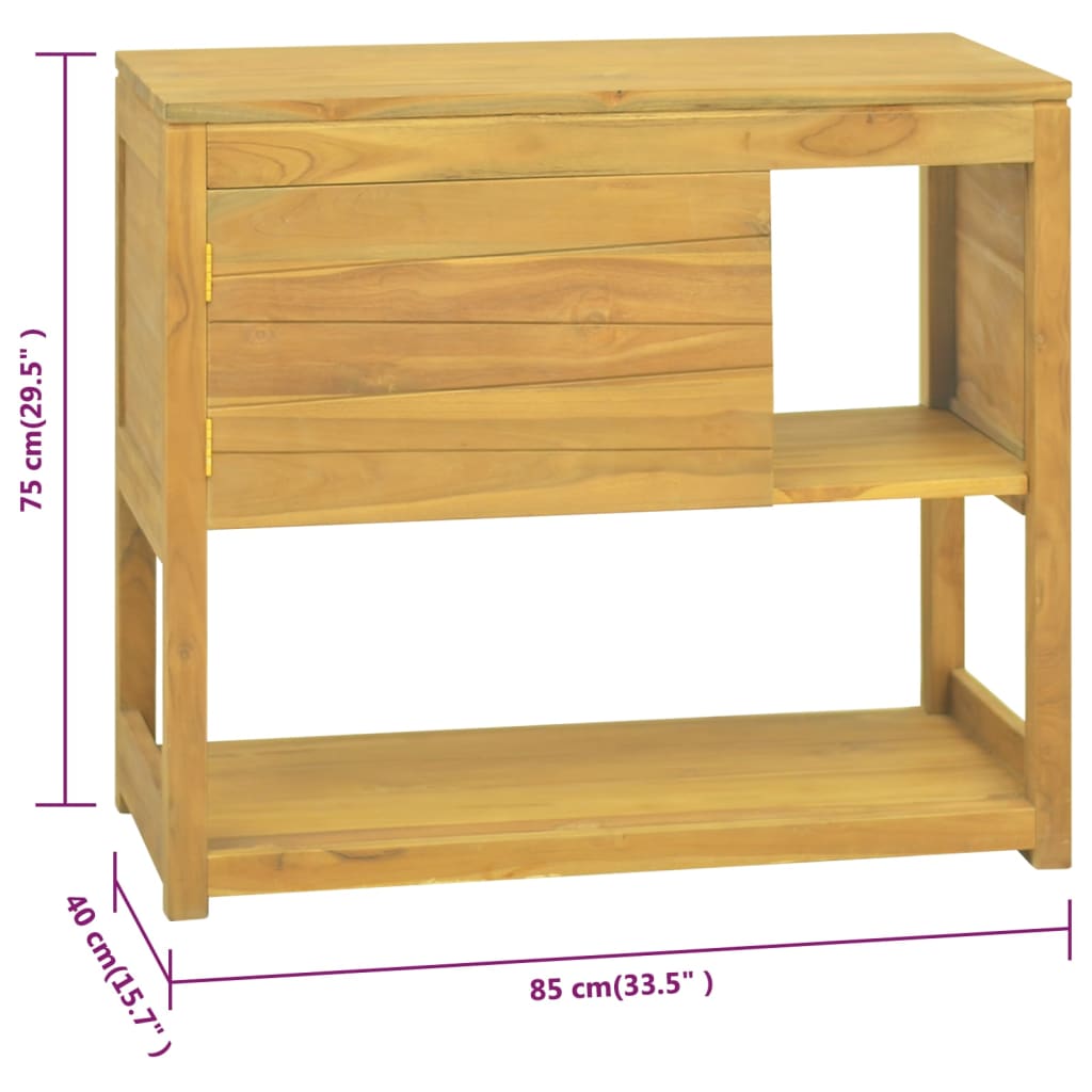 Badkamerkast 60x40x75 cm massief teakhout