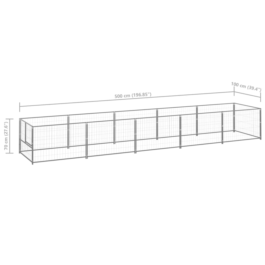 Hondenkennel 3 m² staal