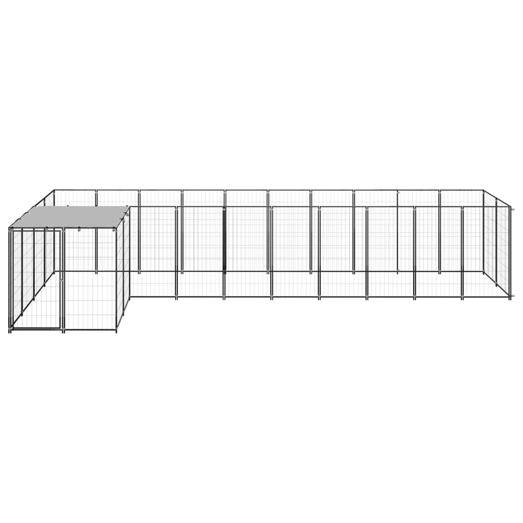 Hondenkennel 31,46 m² staal zilverkleurig