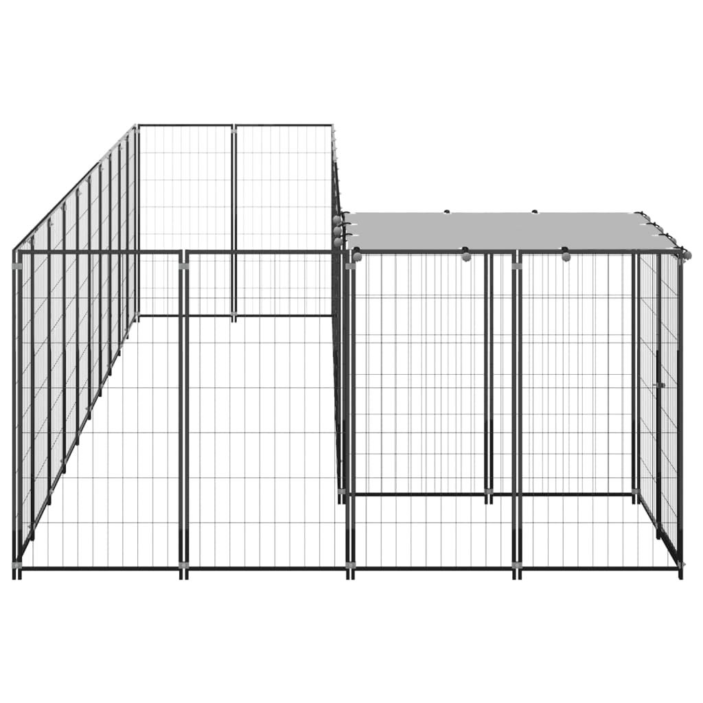 Hondenkennel 31,46 m² staal zilverkleurig