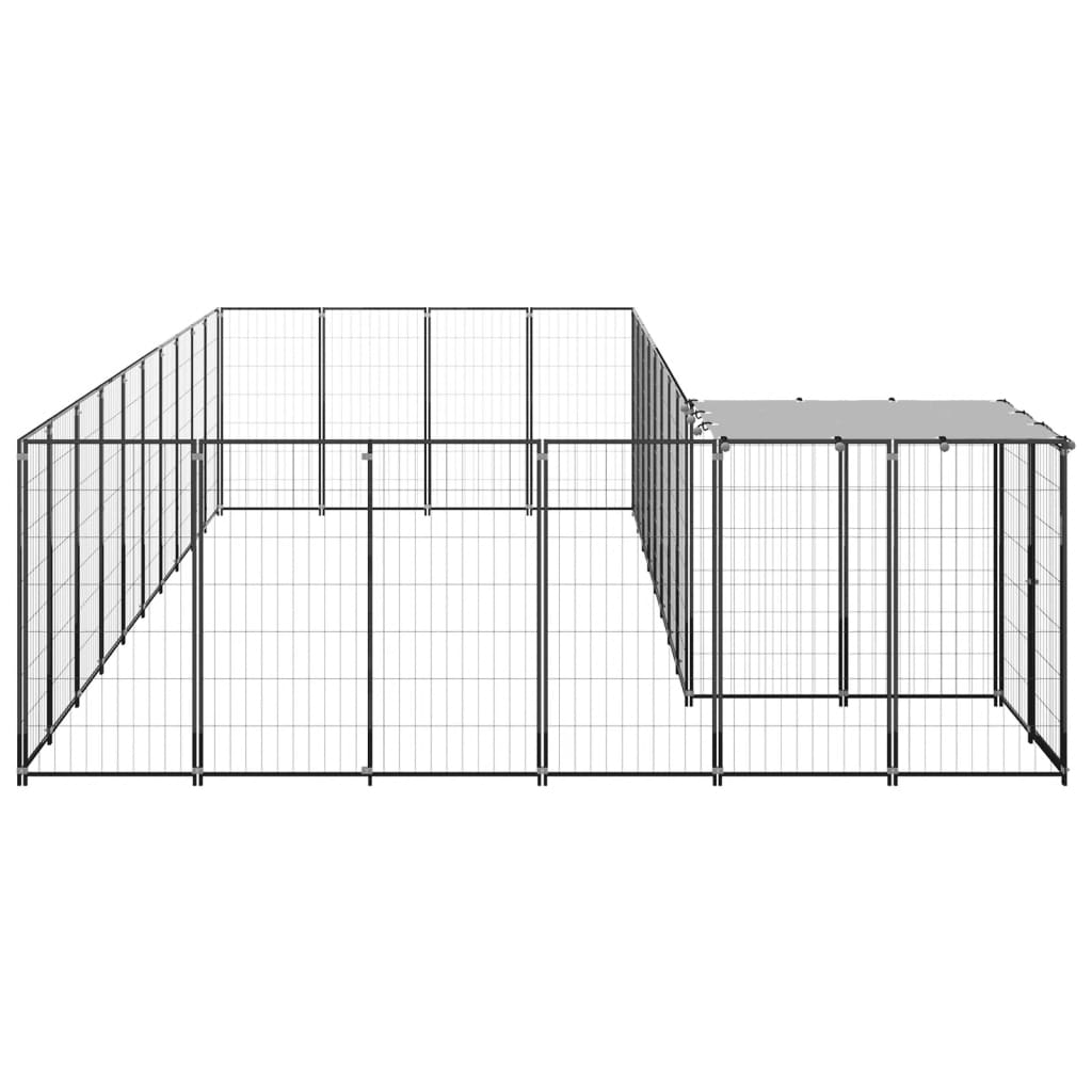 Hondenkennel 31,46 m² staal zilverkleurig