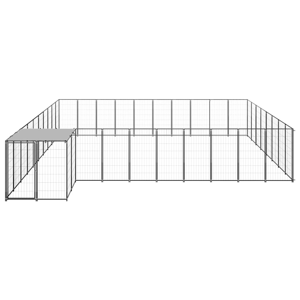 Hondenkennel 31,46 m² staal zilverkleurig