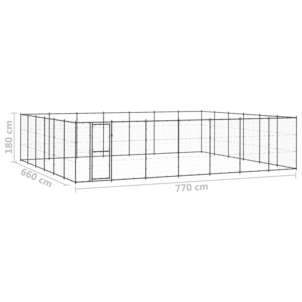 Hondenkennel 50,82 m² staal