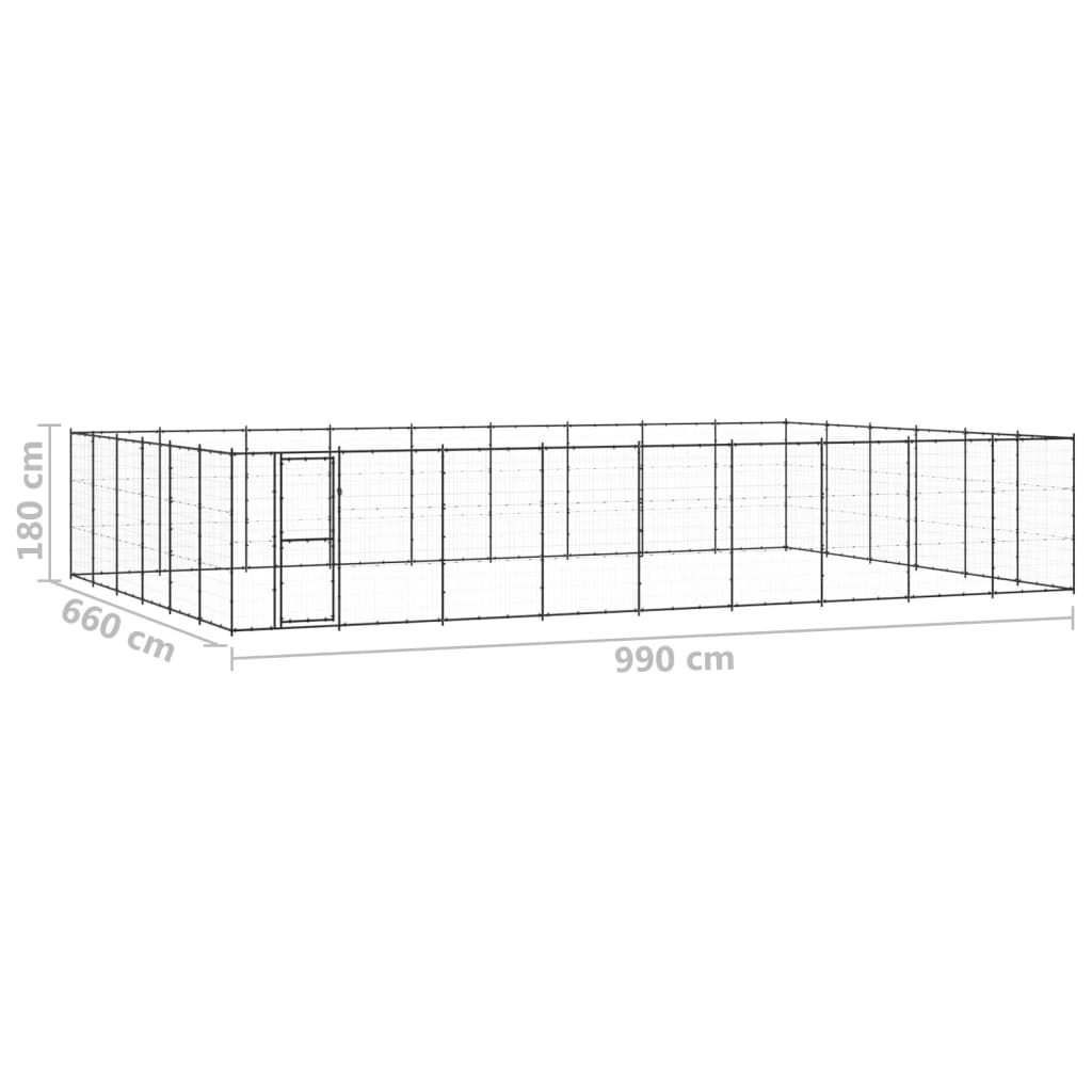 Hondenkennel 50,82 m² staal