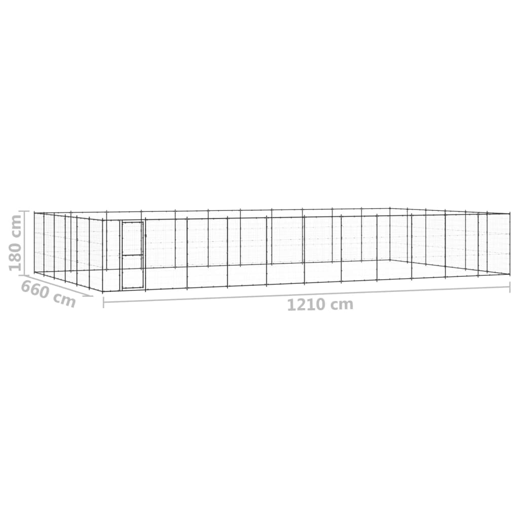 Hondenkennel 50,82 m² staal