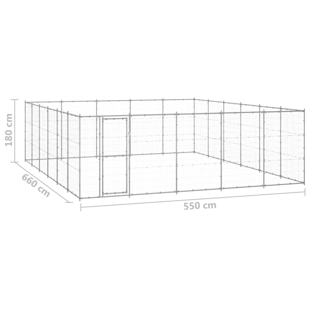 Hondenkennel 50,82 m² staal